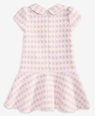 Girls' 2T-6X Short-Sleeve Boucle Dress
