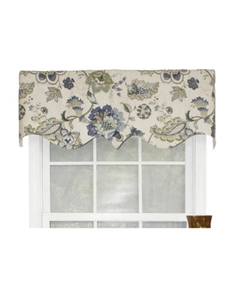 Ophelia Regal Style All Season 3" Rod Pocket Valance 50" x 17" Blue by RLF Home