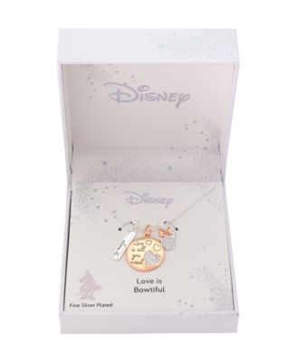 Minnie Mouse Cubic Zirconia Love Pendant Charm Necklace