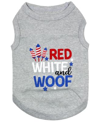 Red, White and Woof Dog and Cat Tee