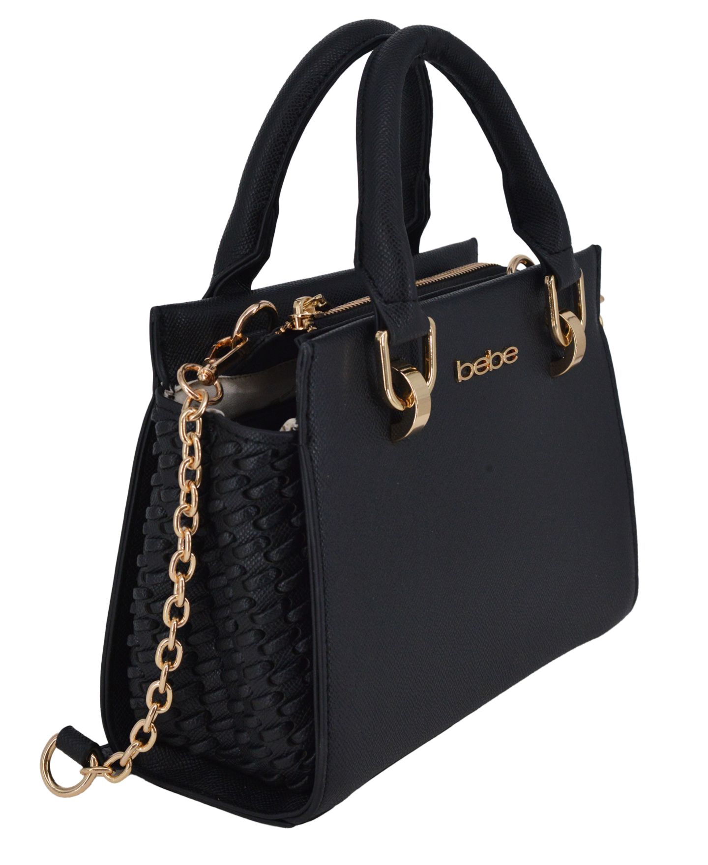 Женская сумка Bebe Katriel Small Satchel Crossbody, цвет: Чёрный — фото 3