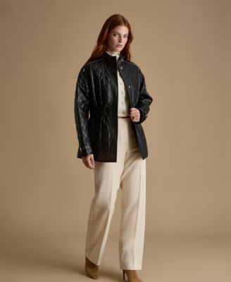 Women's Quilted Leather Jacket