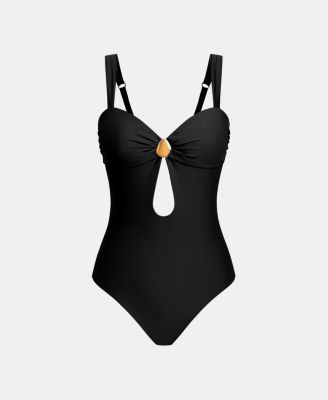 Women's Chic One-Piece Swimsuit with Alluring Cutouts