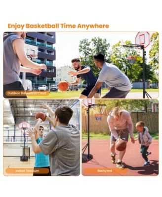 Adjustable Basketball Hoop System Stand with Wheels