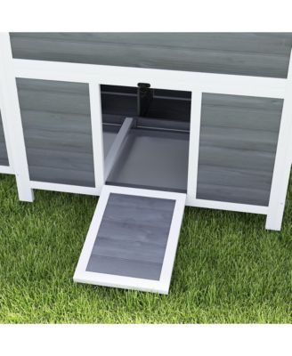 39" Wooden Chicken Coop with Nesting Box, Tray, for 4-6 Chickens