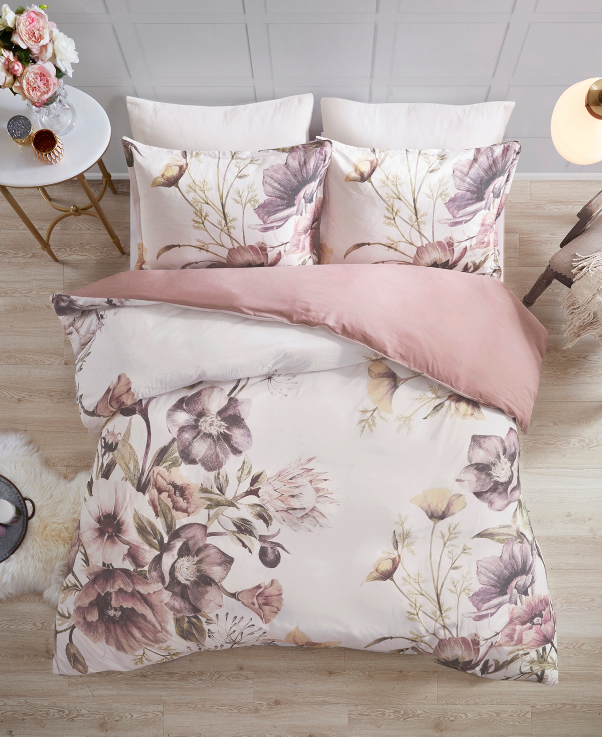 Madison Park Cassandra Cotton 3-Pc. Duvet Cover Set, King/California King