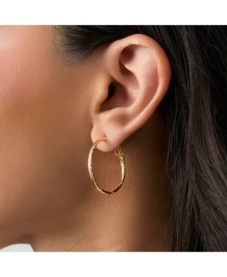 3-Piece Gold-Tone Hoop Earring Set with Butterfly Details