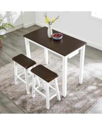 Industrial 3-Piece Bar Table Set with Chairs