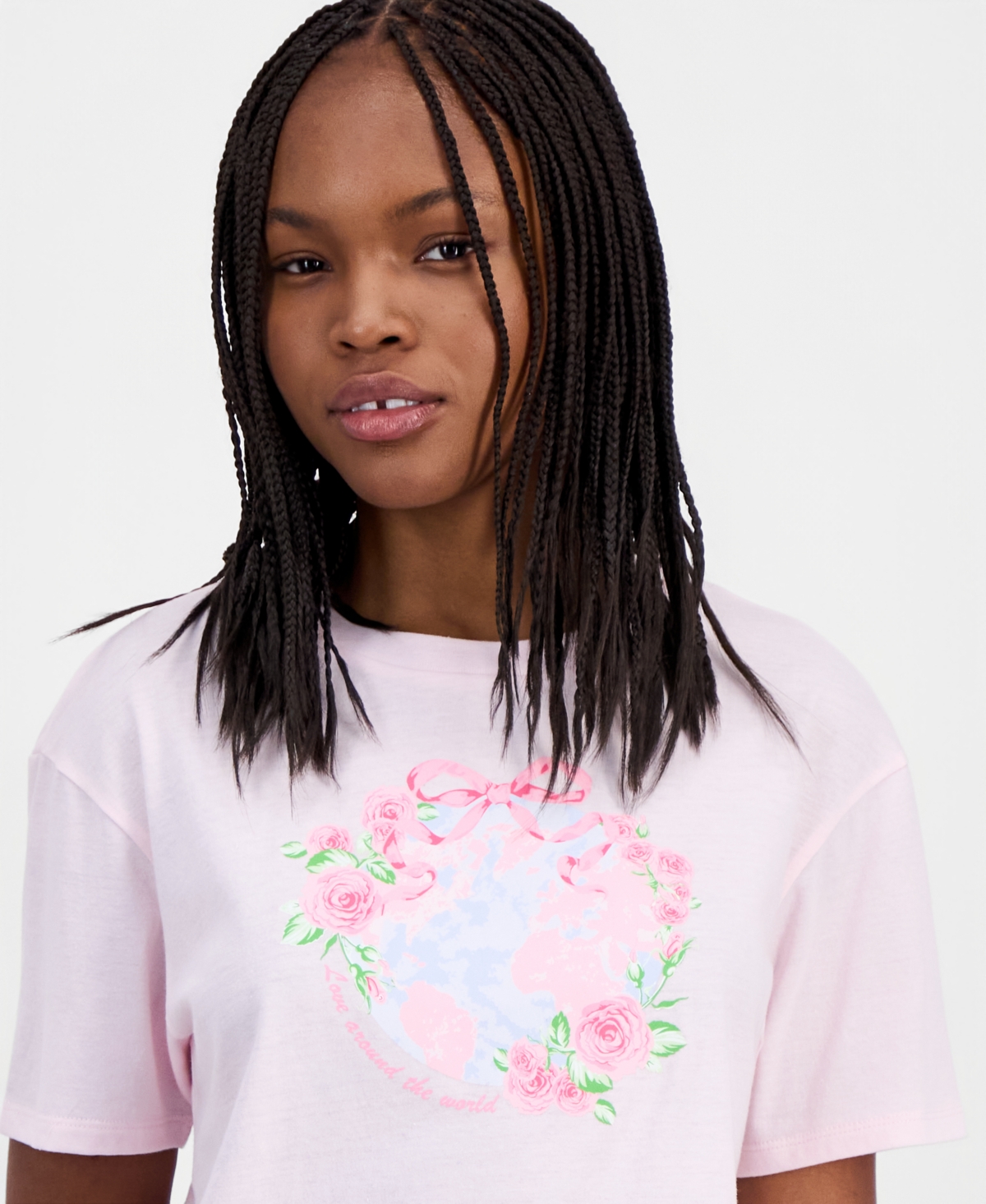 Rebellious One Juniors' Earth Graphic T-Shirt