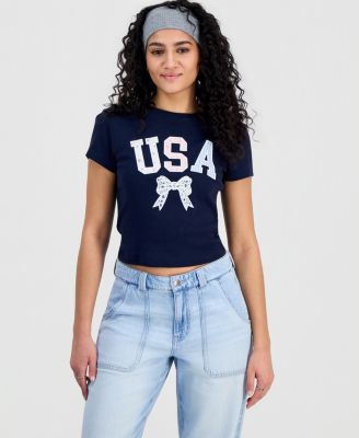 Juniors' USA Cotton Short-Sleeve Baby T-Shirt