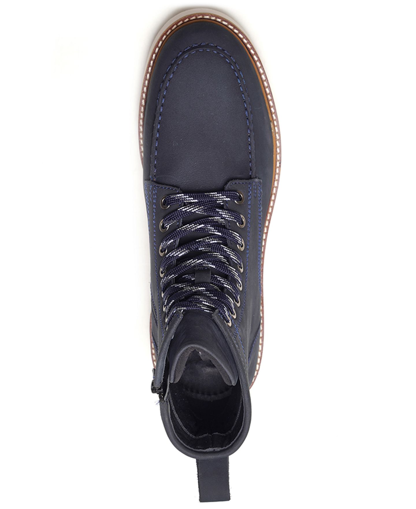 Мужские ботинки A. Veer Braddock Moc-Toe, цвет: Тёмно-синий — фото 4