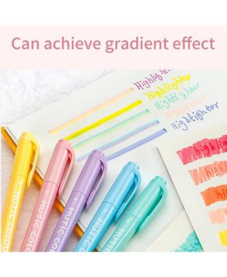 12 Colors Highlighters Set, Double-Head Highlighter Pen Doodle Journal Pen for Study and Work