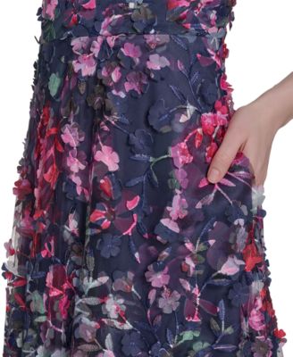 Women's Sleeveless V-Neck Illusion Gown