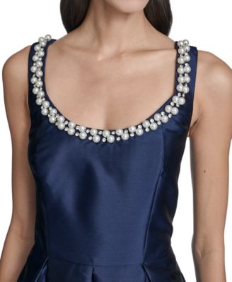 Petite Sleeveless Scoop Neck Ball Gown