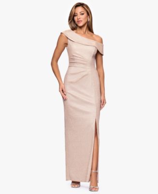 XSCAPE Women's One-Shoulder Glitter Dress - Macy's
