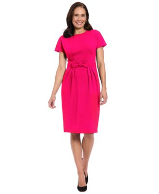 Petite Short-Sleeve Sheath Dress