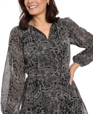 Petite Elastic Waistband A-Line Short Dress