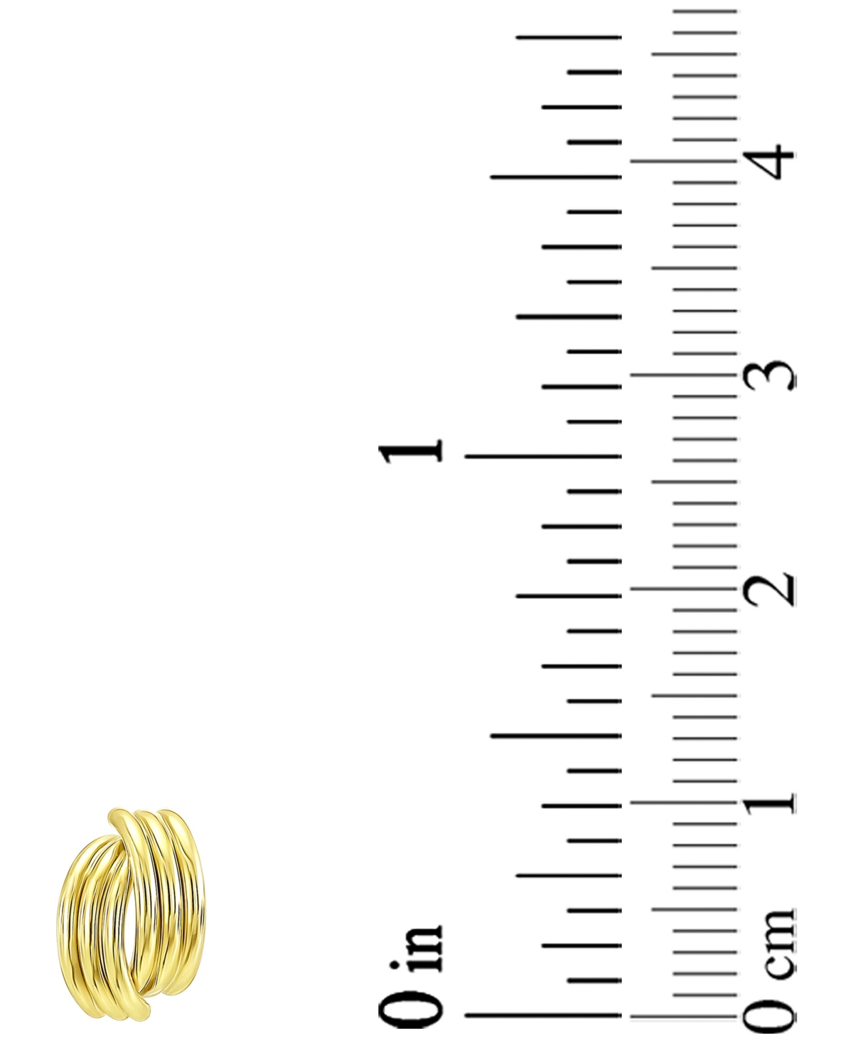 Macy's Ribbed Stud Earrings in 10k Yellow Gold