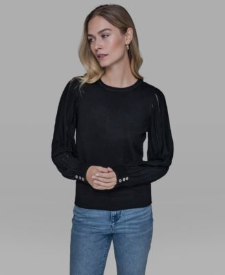 Petite Crewneck Long-Sleeve Sweater