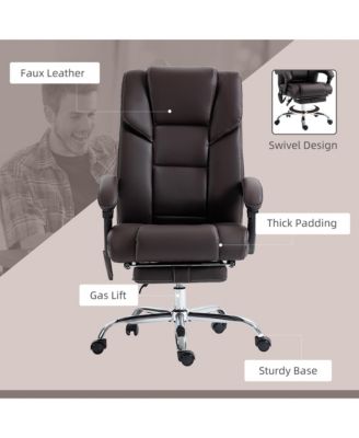 Vibration Massage Office Chair with Lumbar Heat, Footrest,