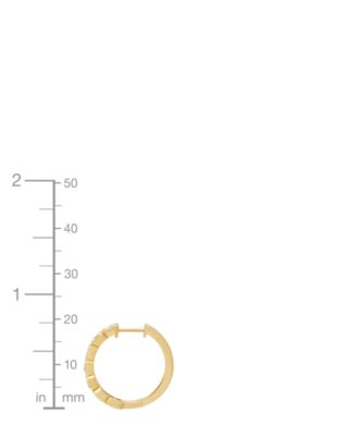 White Sapphire Hoop Earrings (2-1/2 ct. t.w.) in 14k Yellow Gold-Plated Sterling Silver