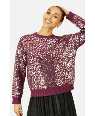 Women's Sequin Relaxed Fit Sweater