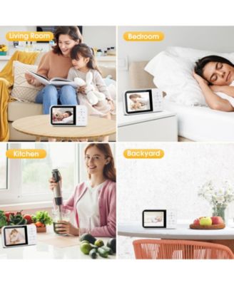 Video Baby Monitor with 3.5" LCD Screen, 2.4GHz FHSS Transmission, Night Vision, Temperature Sensor, Two-Way Talk, VOX Mode