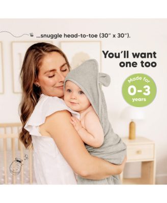 Snuggle Baby Towels with Hood for Newborn Girls, Boys, Toddlers, Soft & Absorbent Hooded Baby Bath Towels