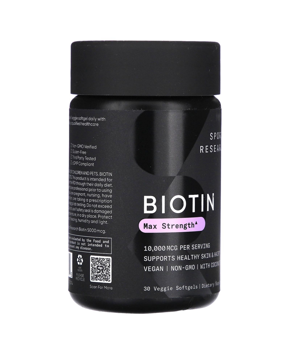 Sports Research Biotin Max Strength 10 000 mcg