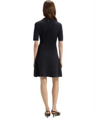 Women's Knitted Skipper Collar Dress