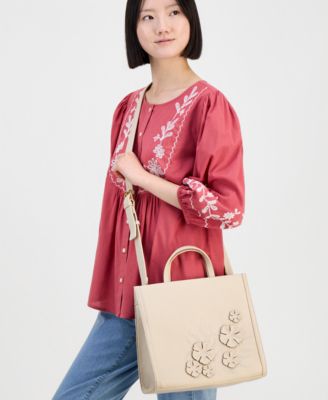Applique Floral Boxy Tote, Exclusively at Macy's 