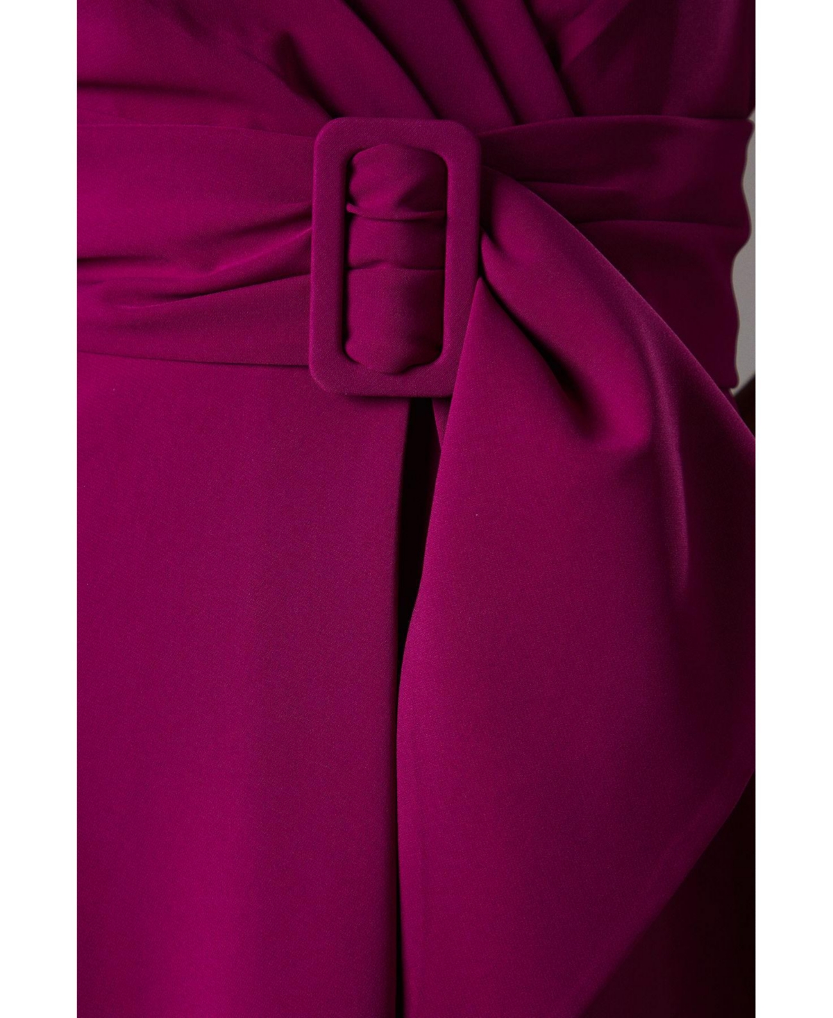 Coast Women's Belted Crepe V-Neck Midi Dress