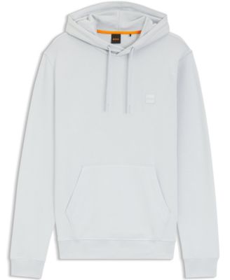 Men's Regular-Fit Cotton Terry Logo Patch Hoodie
