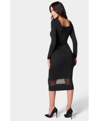 Women's Square Neck Midi Dress