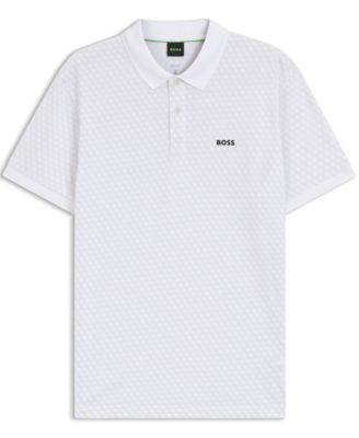 Men's Printed Pattern Cotton-Pique Polo Shirt