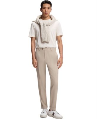 Men's Cotton-Silk Geometric Jacquard T-Shirt