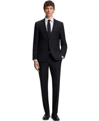 Men's Easy-Iron Stretch-Cotton Poplin Slim-Fit Dress Shirt