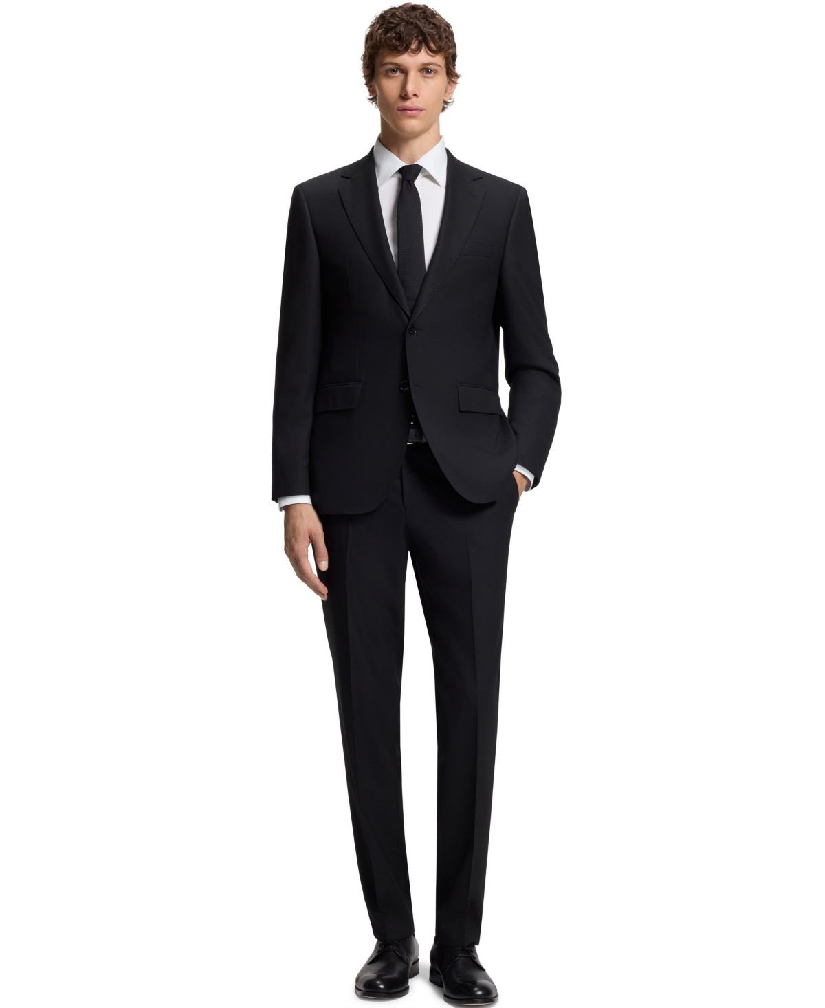 Boss by Hugo Men's Easy-Iron Stretch-Cotton Poplin Slim-Fit Dress Shirt