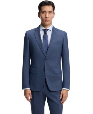 Men's Micro-Patterned Stretch Cloth Two-Piece Slim-Fit Suit