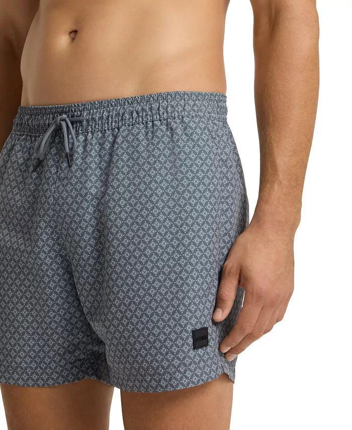 Men's Micro-Print Quick-Dry Swim Shorts - thumbnail 4
