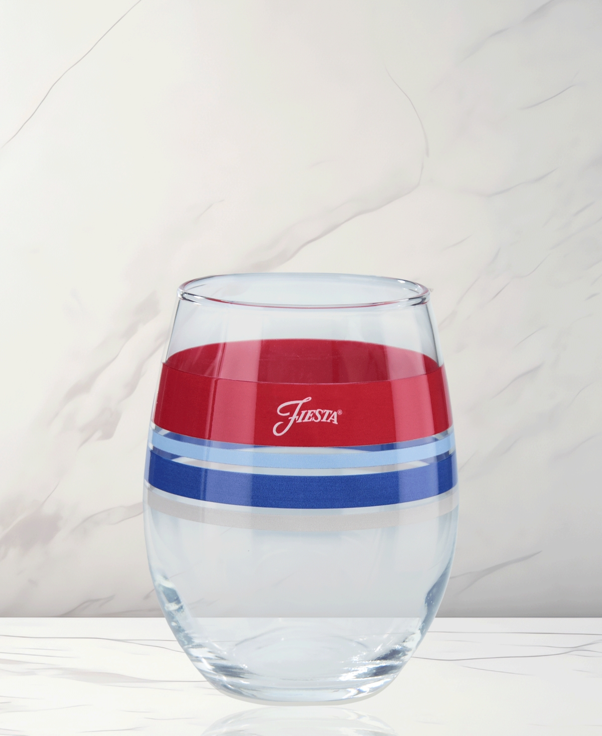 Fiesta Americana Stemless Wine Glasses, Set Of 4 In Multi