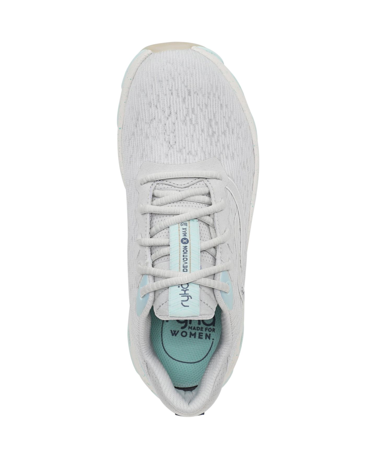 Женские кроссовки Ryka Devotion X Max 2 Lace-Up Walking, цвет: Устричный серый сетчатый — фото 4