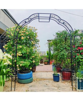 Metal Garden Arch 74.4" Wide