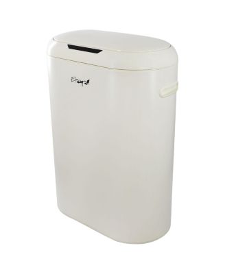 13 Gallon Automatic Sensor Hands Free Round Top Trash Can in Black