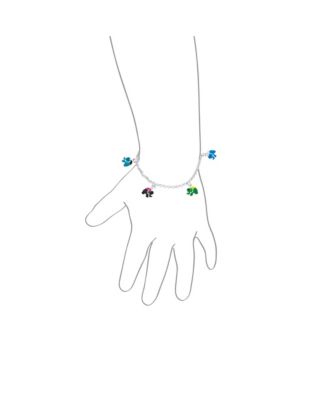 Good Luck ZOO Animal Lucky Garden Colorful 5 Multi Elephant Dangling Charm Bracelet Sterling Silver 6 Inch