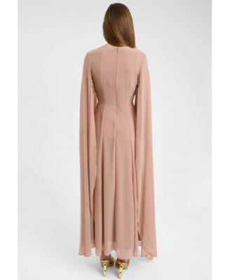 Women's Modest Chiffon Dress Maxi With Wrap Style Top