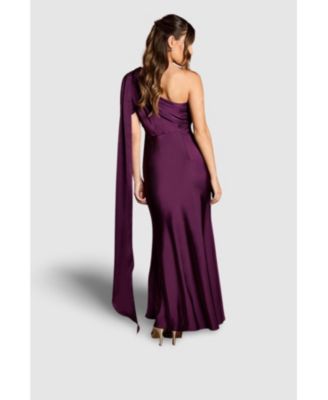Women's Satin Fishtail Maxi Dress