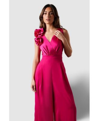 Women's Corsage Cowl Back Jumpsuit