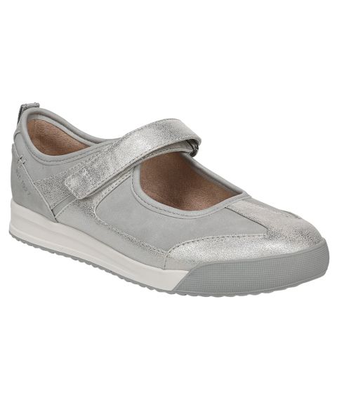 Женские кроссовки Naturalizer Greta Slip On Sneaker, цвет: Серый / Серебряная искусственная кожа