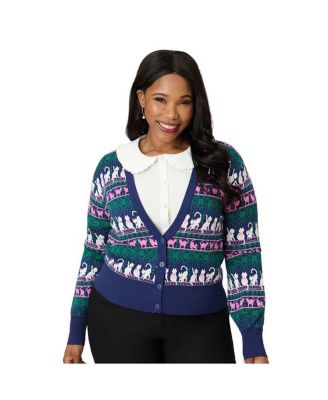 Women's Cropped Knit Cardigan